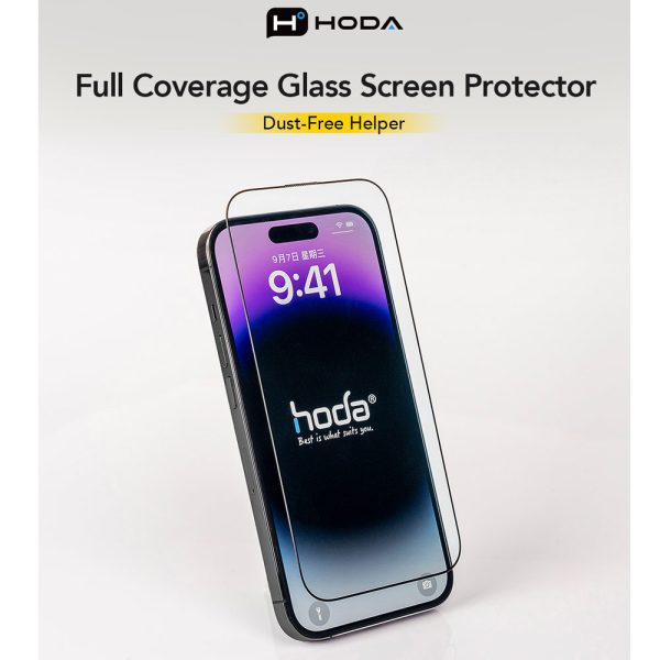 Hoda Full Coverage Tempered Glass Screen Protector for iPhone 18 Pro 17 Pro  with Dust-Free Helper - Clear
