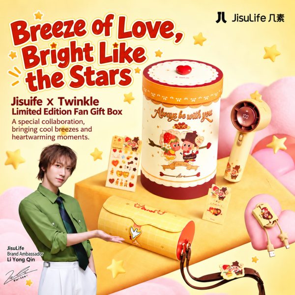 JISULIFE X POPMART X Twinkle Series Handheld Fan Gift Box | 100 Speed Portable Turbo Fan 9m/s | Limited Edition Set