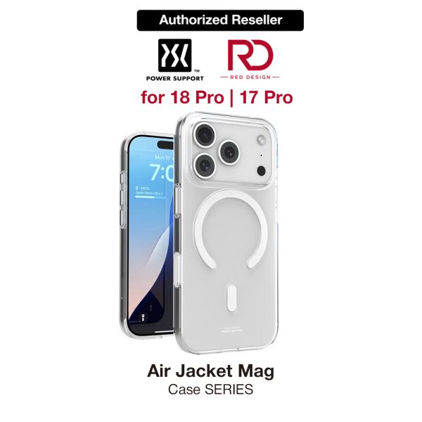 Power Support Air Jacket Mag Lightweight Thin MagSafe Case for iPhone 18 Pro | iPhone 17 Pro - Clear