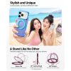 ROCK Guard Touch Rotating Series Magnetic Protection Case with Stand for iPhone 18 Pro 17 Pro (Matte Burgundy)