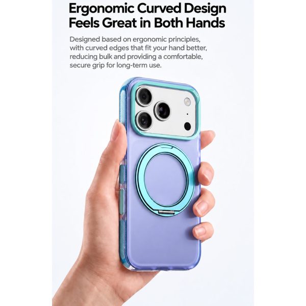 ROCK Guard Touch Rotating Series Magnetic Protection Case with Stand for iPhone 18 Pro Max 17 Pro Max (Matte Grey)
