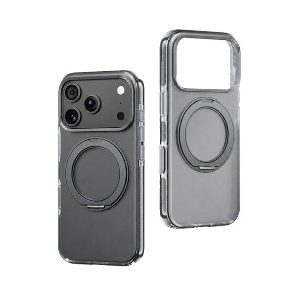 ROCK Guard Touch Rotating Series Magnetic Protection Case with Stand for iPhone 18 Pro 17 Pro (Matte Dark Grey)