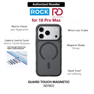 ROCK Guard Touch Series Magnetic Protection Case for iPhone 18 Pro Max (Black)