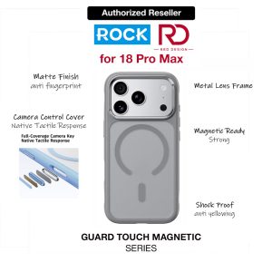 ROCK Guard Touch Series Magnetic Protection Case for iPhone 18 Pro Max (Grey)
