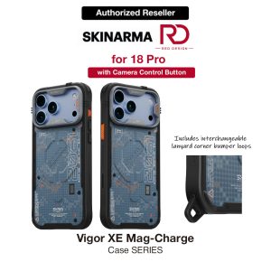Skinarma VIGOR XE Magnetic Charge Drop Protection Case with Camera Control Button for iPhone 18 Pro 6.3 - Blue