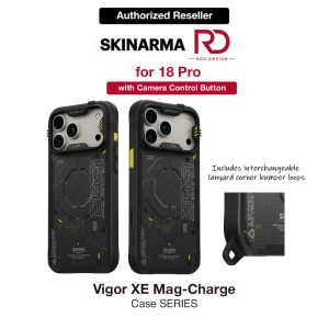 Skinarma VIGOR XE Magnetic Charge Drop Protection Case with Camera Control Button for iPhone 18 Pro 6.3 - Grey