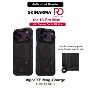 Skinarma VIGOR XE Magnetic Charge Drop Protection Case with Camera Control Button for iPhone 18 Pro Max 6.9 - Onyx