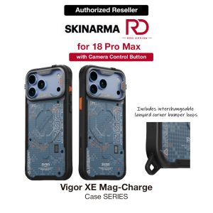 Skinarma VIGOR XE Magnetic Charge Drop Protection Case with Camera Control Button for iPhone 18 Pro Max 6.9 - Blue