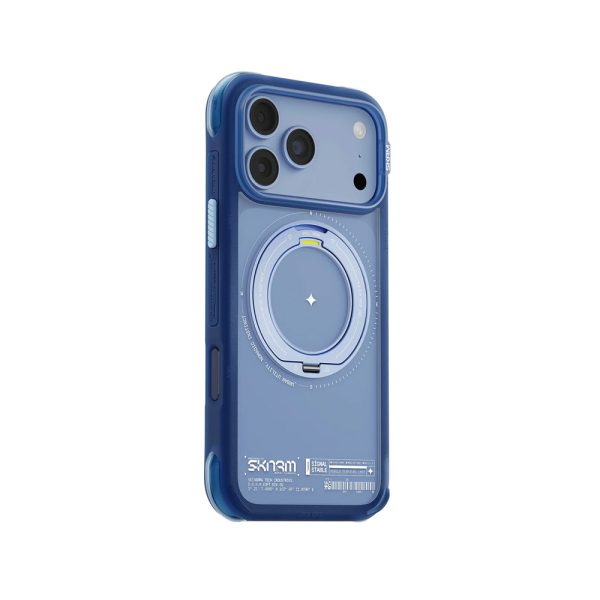 Skinarma Atlas Magnetic Charge 360° Rotatable Kickstand Drop Protection Case for iPhone 18 Pro 6.3 - Blue