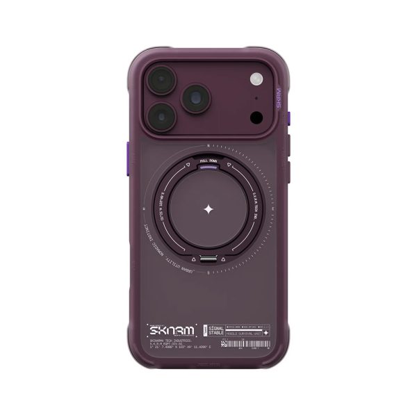 Skinarma Atlas Magnetic Charge 360° Rotatable Kickstand Drop Protection Case for iPhone 18 Pro Max 6.9 - Burgundy