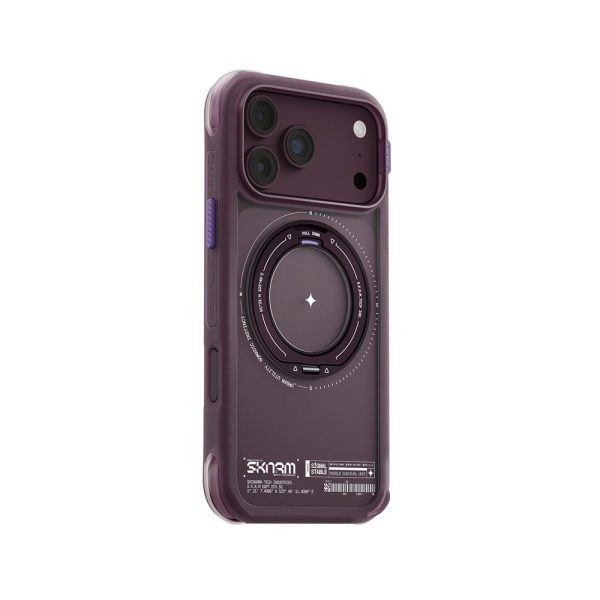 Skinarma Atlas Magnetic Charge 360° Rotatable Kickstand Drop Protection Case for iPhone 18 Pro Max 6.9 - Burgundy