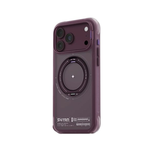 Skinarma Atlas Magnetic Charge 360° Rotatable Kickstand Drop Protection Case for iPhone 18 Pro Max 6.9 - Burgundy