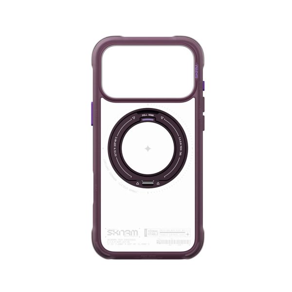 Skinarma Atlas Magnetic Charge 360° Rotatable Kickstand Drop Protection Case for iPhone 18 Pro Max 6.9 - Burgundy