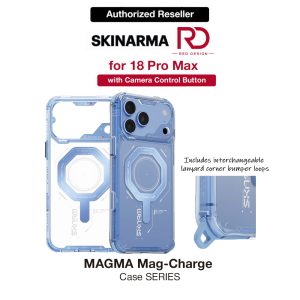 Skinarma MAGMA Magnetic Charge Drop Protection Case with Camera Control Button for iPhone 18 Pro Max 6.9 - Blue