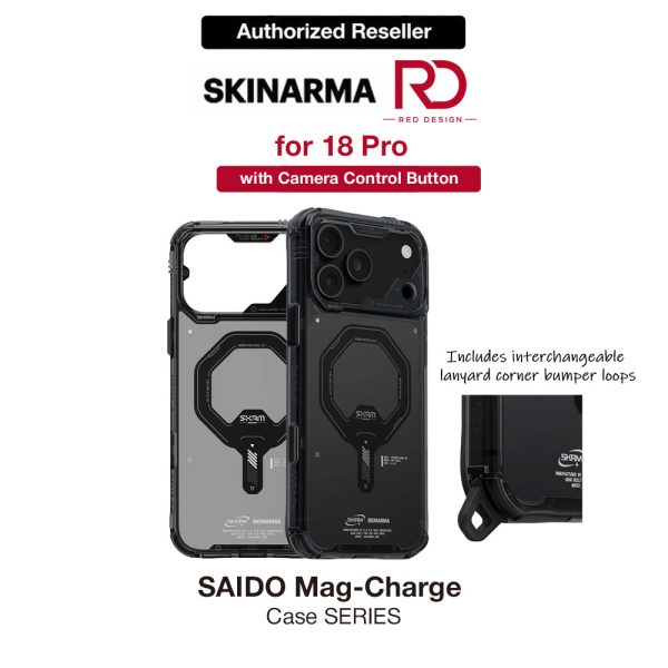 Skinarma Saido Magnetic Charge Drop Protection Case with Camera Control Button for iPhone 18 Pro 6.3 - Graphite