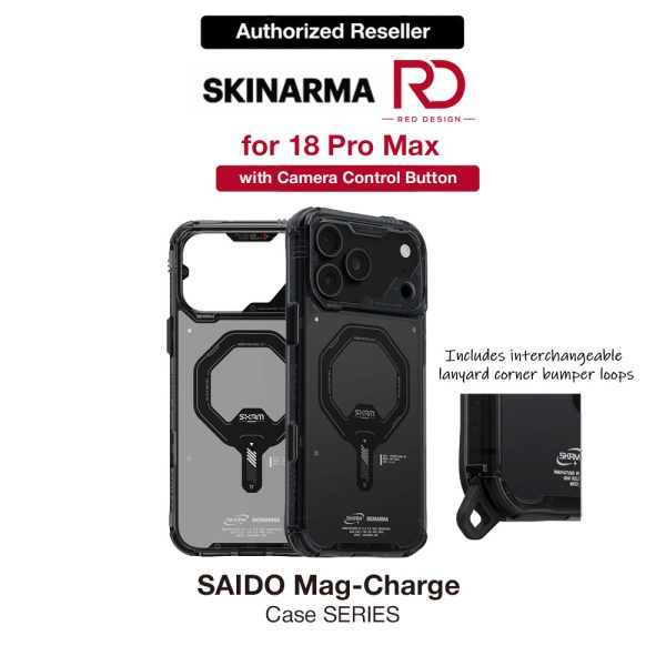 Skinarma Saido Magnetic Charge Drop Protection Case with Camera Control Button for iPhone 18 Pro Max 6.9 - Graphite