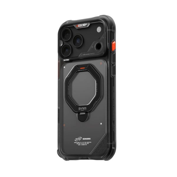 Skinarma Saturn Magnetic Charge 360° Rotatable Kickstand Drop Protection Case with Camera Control Button for iPhone 18 Pro Max 6.9 - Black