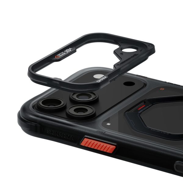 Skinarma Saturn Magnetic Charge 360° Rotatable Kickstand Drop Protection Case with Camera Control Button for iPhone 18 Pro 6.3 - Black