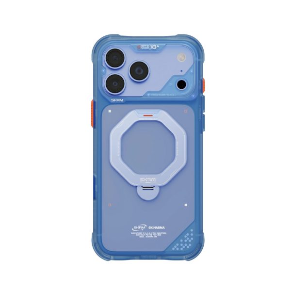 Skinarma Saturn Magnetic Charge 360° Rotatable Kickstand Drop Protection Case with Camera Control Button for iPhone 18 Pro Max 6.9 - Blue