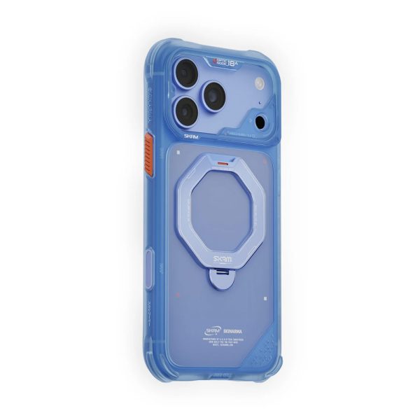 Skinarma Saturn Magnetic Charge 360° Rotatable Kickstand Drop Protection Case with Camera Control Button for iPhone 18 Pro Max 6.9 - Blue