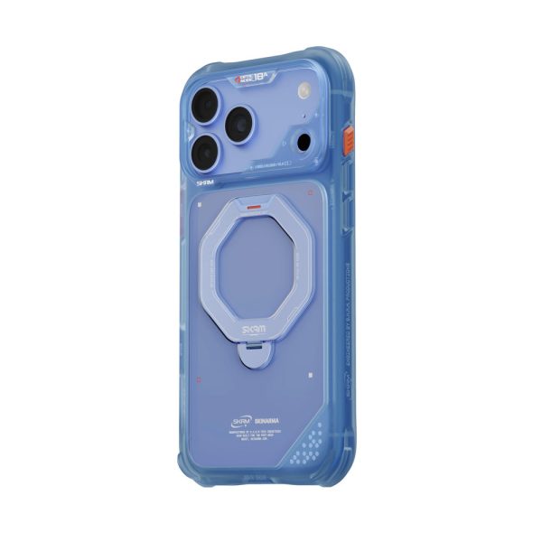 Skinarma Saturn Magnetic Charge 360° Rotatable Kickstand Drop Protection Case with Camera Control Button for iPhone 18 Pro 6.3 - Blue
