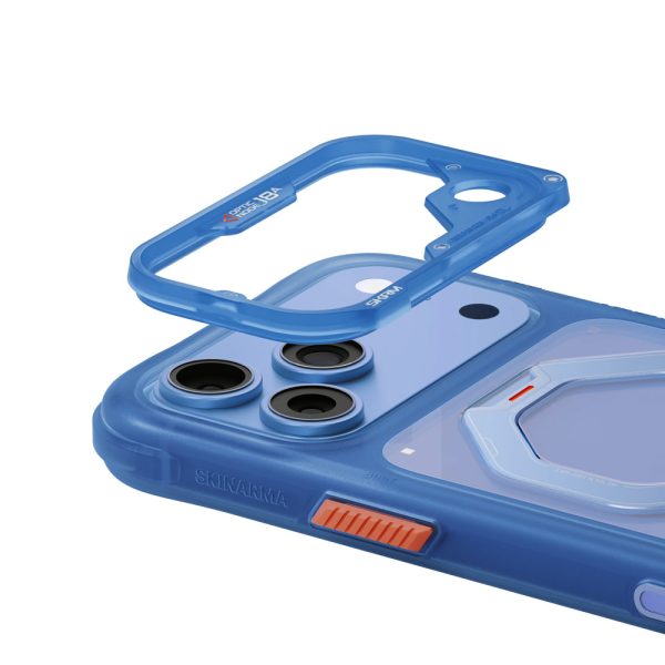 Skinarma Saturn Magnetic Charge 360° Rotatable Kickstand Drop Protection Case with Camera Control Button for iPhone 18 Pro 6.3 - Blue