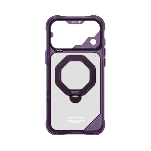 Skinarma Saturn Magnetic Charge 360° Rotatable Kickstand Drop Protection Case with Camera Control Button for iPhone 18 Pro Max 6.9 - Burgundy