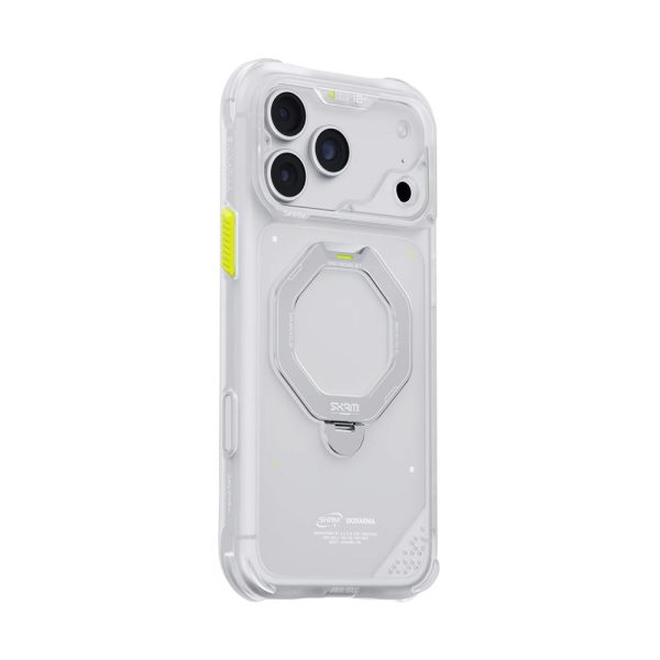 Skinarma Saturn Magnetic Charge 360° Rotatable Kickstand Drop Protection Case with Camera Control Button for iPhone 18 Pro Max 6.9 - Frost
