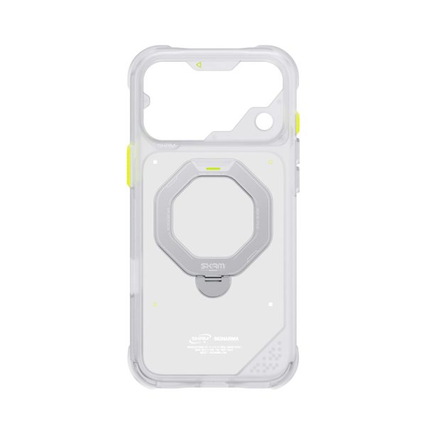 Skinarma Saturn Magnetic Charge 360° Rotatable Kickstand Drop Protection Case with Camera Control Button for iPhone 18 Pro Max 6.9 - Frost
