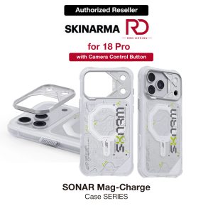 Skinarma Sonar Magnetic Charge Drop Protection Case with Camera Control Button for iPhone 18 Pro 6.3 - White