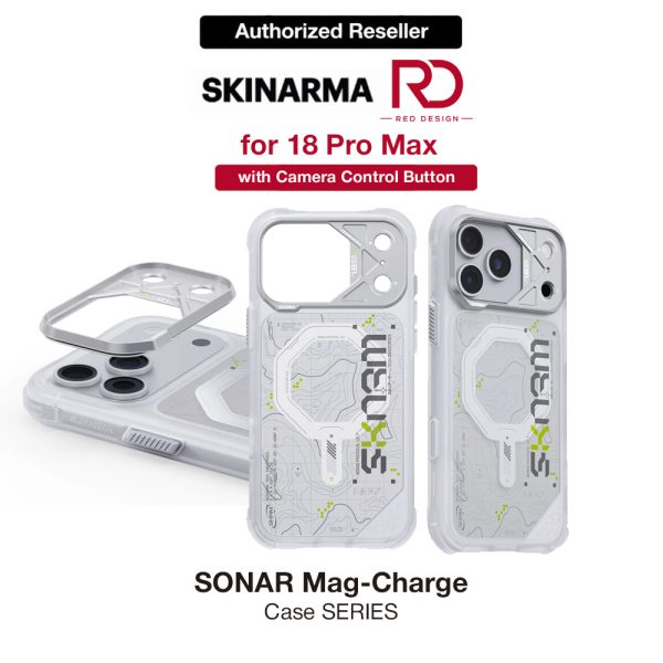 Skinarma Sonar Magnetic Charge Drop Protection Case with Camera Control Button for iPhone 18 Pro Max 6.9 - White