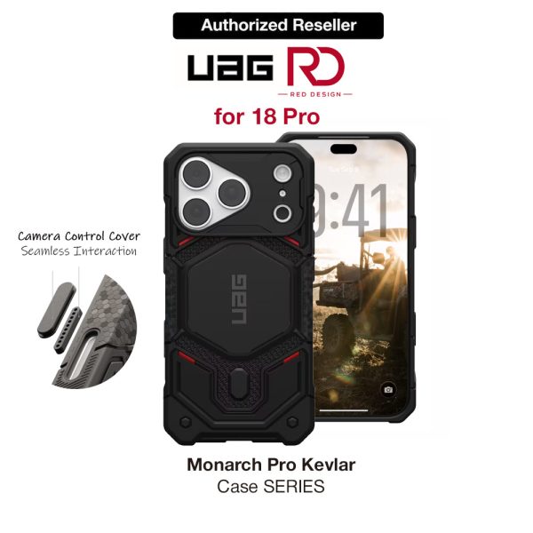 UAG Monarch Pro CapCtl Magsafe Protection Case for iPhone 18 Pro - Kevlar Black