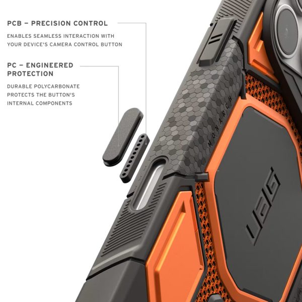 UAG Monarch Pro CapCtl Magsafe Protection Case for iPhone 18 Pro Max - Kevlar Burnt Orange