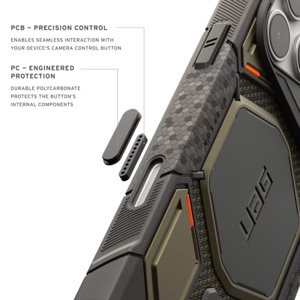UAG Monarch Pro CapCtl Magsafe Protection Case for iPhone 18 Pro Max - Kevlar Green