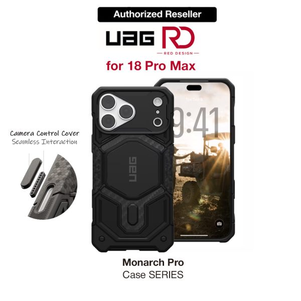 UAG Monarch Pro CapCtl Magsafe Protection Case for iPhone 18 Pro Max - Carbon Fiber