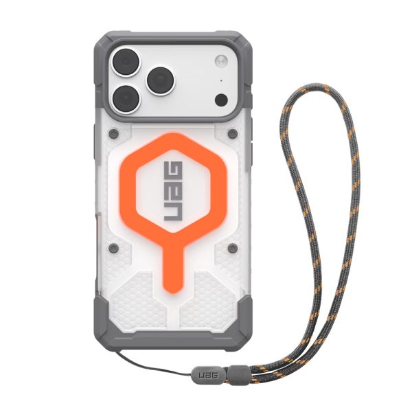 UAG Pathfinder Clear Magsafe Protection Case for iPhone 18 Pro Max iPhone 17 Pro Max - Safety Orange Lanyard
