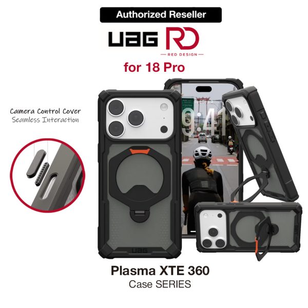 UAG Plasma XTE360 Cap Magsafe Protection Case for iPhone 18 Pro - Black Orange