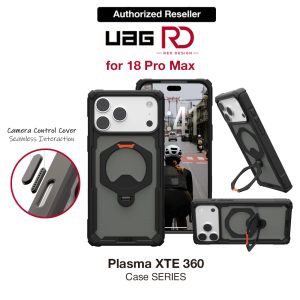 UAG Plasma XTE360 Cap Magsafe Protection Case for iPhone 18 Pro Max - Black/Orange
