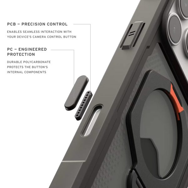 UAG Plasma XTE360 Cap Magsafe Protection Case for iPhone 18 Pro Max - Black/Orange