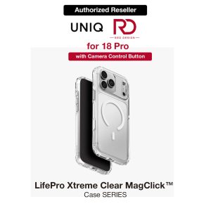 Uniq LifePro Xtreme Clear MagClick Case with Camera Control Button for iPhone 18 Pro 6.3 - Clear