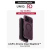 Uniq LifePro Xtreme Clear MagClick Case with Camera Control Button for iPhone 18 Pro 6.3 - Deep Burgundy