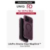 Uniq LifePro Xtreme Clear MagClick Case with Camera Control Button for iPhone 18 Pro Max 6.9 - Deep Burgundy