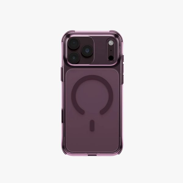 Uniq LifePro Xtreme Clear MagClick Case with Camera Control Button for iPhone 18 Pro Max 6.9 - Deep Burgundy