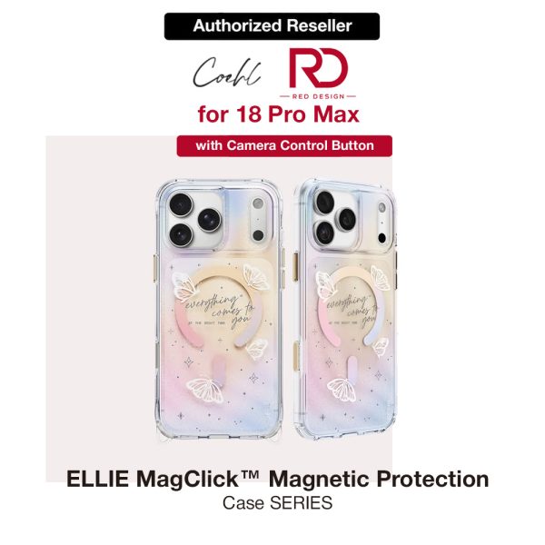 Coehl ELLIE MagClick Magnetic Charging Case with Camera Control Button for iPhone 18 Pro Max - Prism Bloom