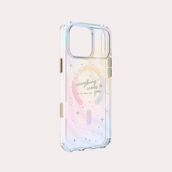 Coehl ELLIE MagClick Magnetic Charging Case with Camera Control Button for iPhone 18 Pro - Prism Bloom