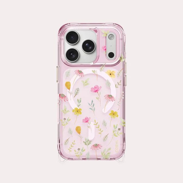 Coehl EVIE MagClick Magnetic Charging Case with Camera Control Button for iPhone 18 Pro Max - Pink Blossom