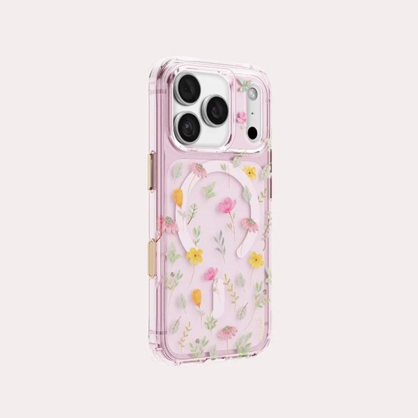 Coehl EVIE MagClick Magnetic Charging Case with Camera Control Button for iPhone 18 Pro Max - Pink Blossom