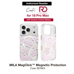 Coehl MILA MagClick Magnetic Charging Case with Camera Control Button for iPhone 18 Pro Max - Brush Bloom