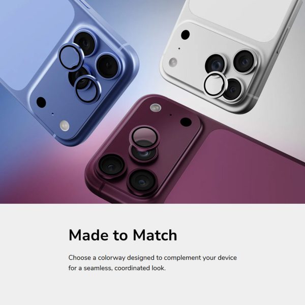 Uniq Optix AluGuard Camera Aluminum Frame Anti Reflection HD Clarity Camera Lens Protector for iPhone 18 Pro iPhone 18 Pro Max - Sterling Silver