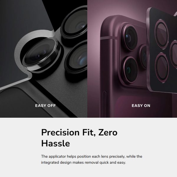 Uniq Optix AluGuard Camera Aluminum Frame Anti Reflection HD Clarity Camera Lens Protector for iPhone 18 Pro iPhone 18 Pro Max - Graphite Black